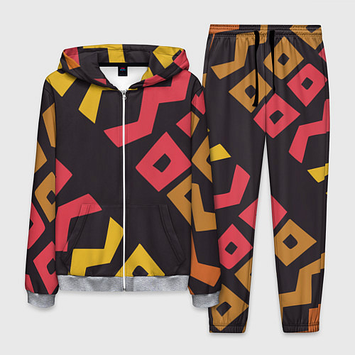 Мужской костюм Абстракция - этно мотивы / 3D-Меланж – фото 1