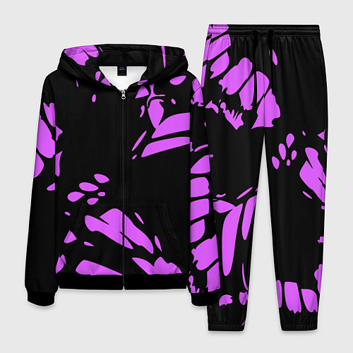 Мужской костюм Фиолетовая абстракция / 3D-Черный – фото 1
