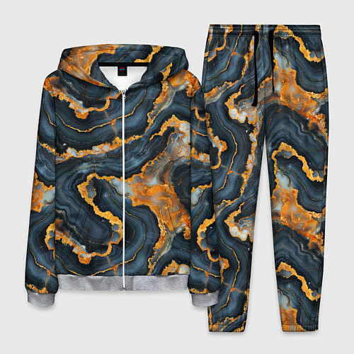 Мужской костюм Золотистый мрамор / 3D-Меланж – фото 1