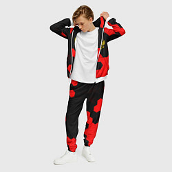 Костюм мужской Герб РФ спортивный стиль соты, цвет: 3D-белый — фото 2