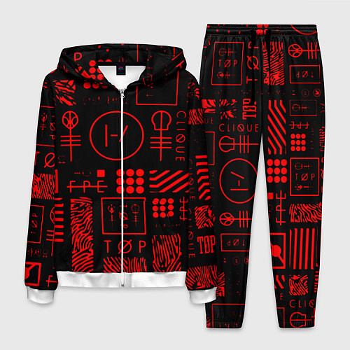 Мужской костюм Twenty one pilots pattern rock / 3D-Белый – фото 1