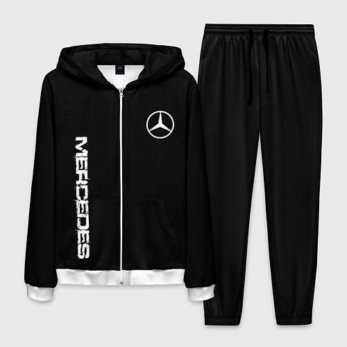 Мужской костюм Mercedes benz logo white auto / 3D-Белый – фото 1