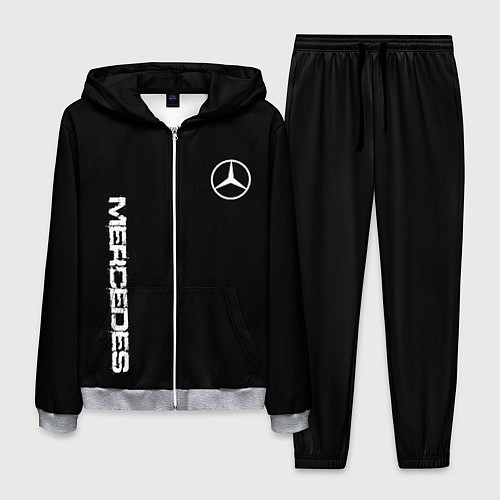 Мужской костюм Mercedes benz logo white auto / 3D-Меланж – фото 1