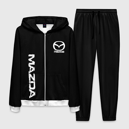 Мужской костюм Mazda white logo / 3D-Белый – фото 1