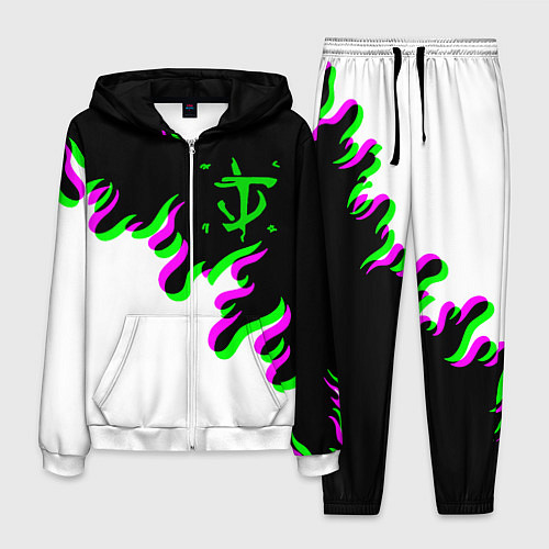 Мужской костюм Doom logo fire demon / 3D-Белый – фото 1