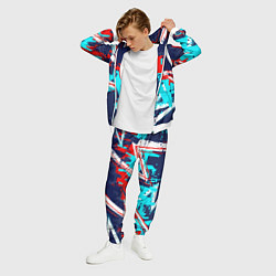 Костюм мужской Яркий абстрактный узор для спорта, цвет: 3D-белый — фото 2