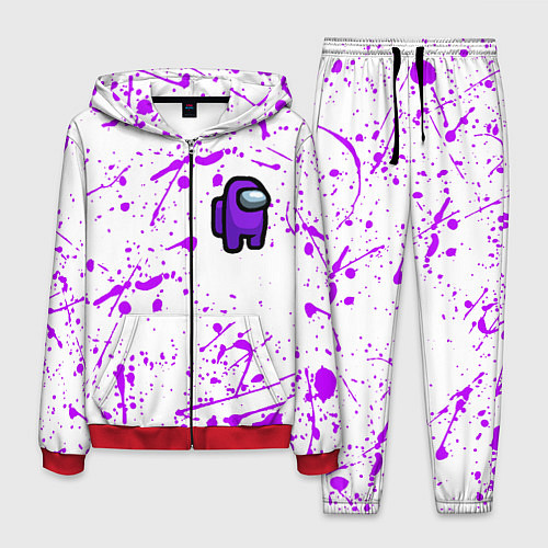 Мужской костюм Among us neon colors game / 3D-Красный – фото 1