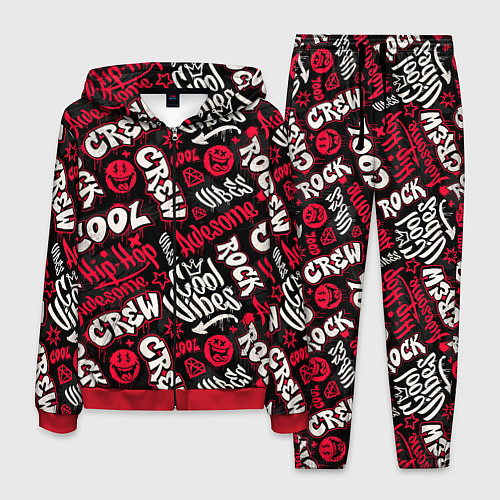 Мужской костюм Крутая команда / 3D-Красный – фото 1