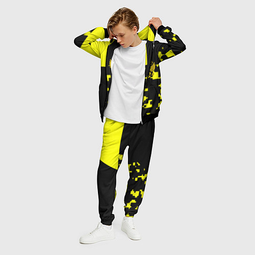 Мужской костюм Россия имперский стиль пиксели / 3D-Черный – фото 3