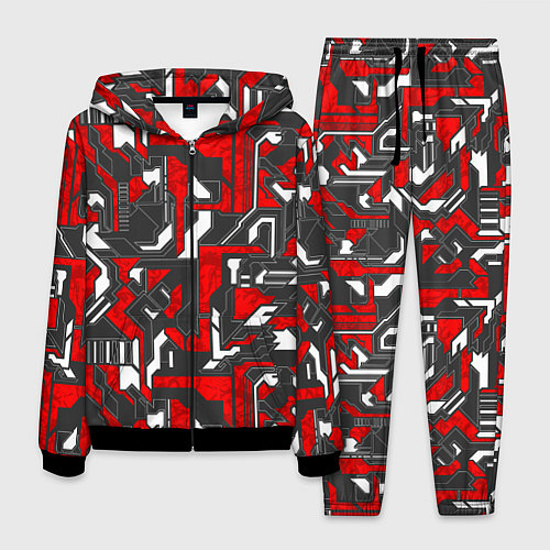 Мужской костюм Абстракция геометрический паттерн / 3D-Черный – фото 1