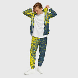 Костюм мужской Яркий абстрактный геометрический рисунок для спорт, цвет: 3D-белый — фото 2