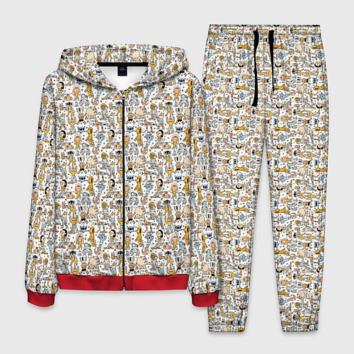 Мужской костюм Человечки и монстры / 3D-Красный – фото 1