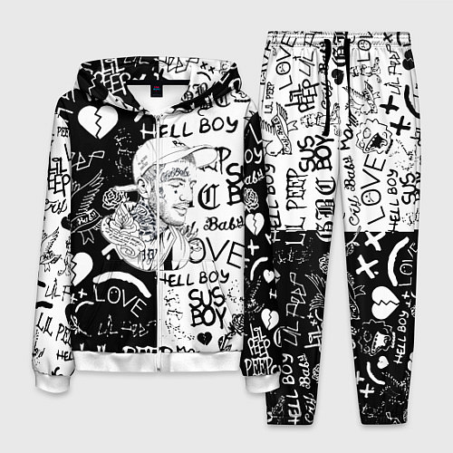 Мужской костюм Lii Peep pattern rap / 3D-Белый – фото 1