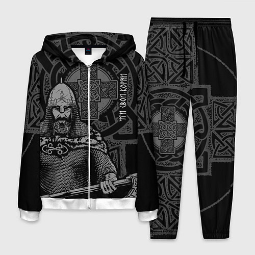 Мужской костюм Русь - чти свои корни / 3D-Белый – фото 1