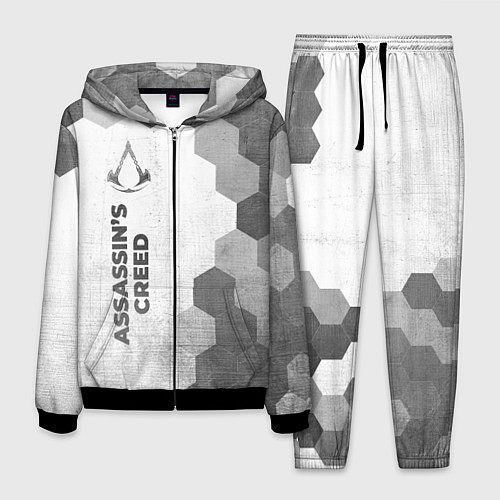 Мужской костюм Assassins Creed - white gradient по-вертикали / 3D-Черный – фото 1