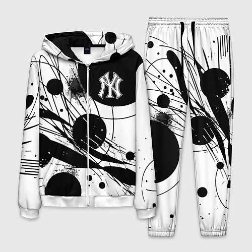 Мужской костюм New York Yankees baseball team - abstraction / 3D-Белый – фото 1