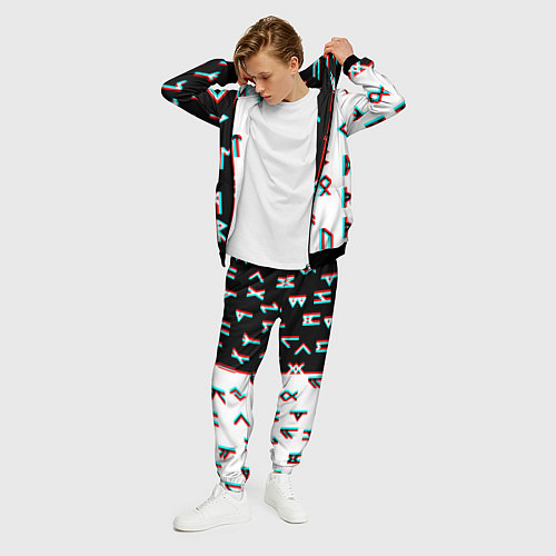 Мужской костюм Doom glitch pattern / 3D-Черный – фото 3