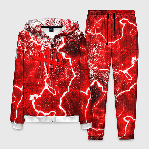 Мужской костюм Dead by daylight молнии в красках / 3D-Белый – фото 1