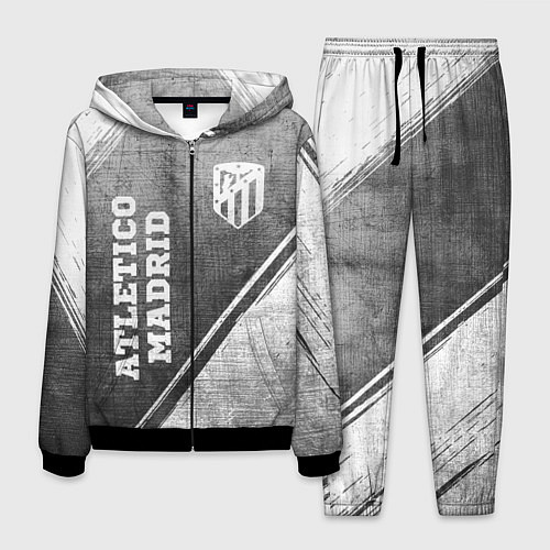 Мужской костюм Atletico Madrid - grey gradient вертикально / 3D-Черный – фото 1