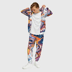 Костюм мужской Жидкие разноцветные краски, цвет: 3D-белый — фото 2