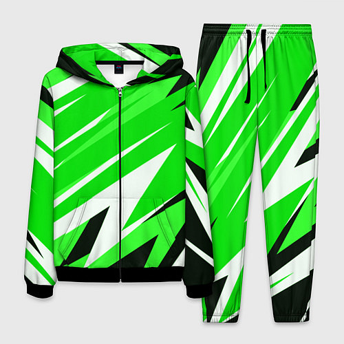 Мужской костюм Geometry stripes green / 3D-Черный – фото 1