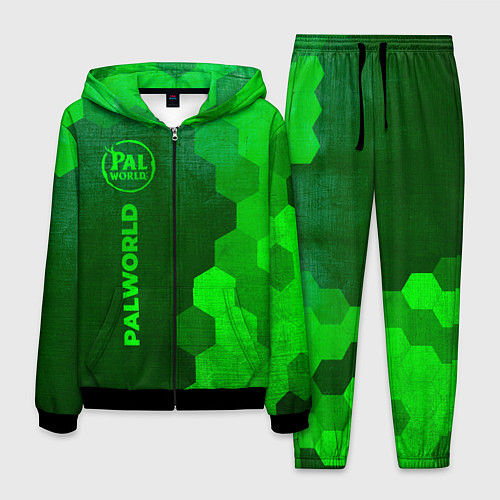 Мужской костюм Palworld - green gradient по-вертикали / 3D-Черный – фото 1