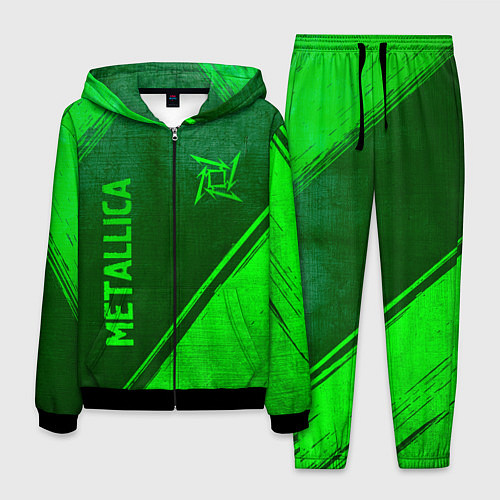 Мужской костюм Metallica - green gradient вертикально / 3D-Черный – фото 1