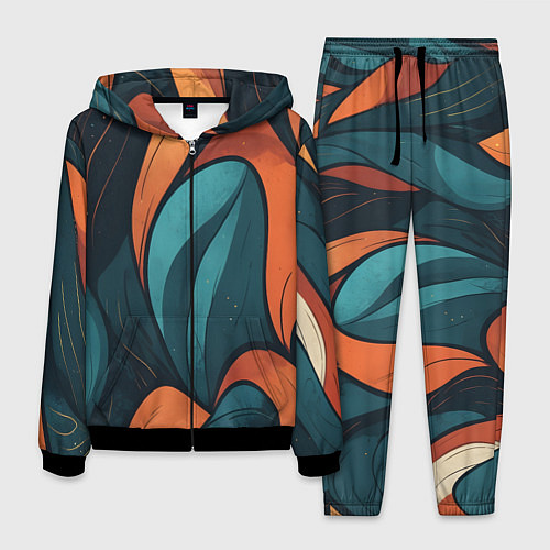 Мужской костюм Темные и теплые контрасты / 3D-Черный – фото 1