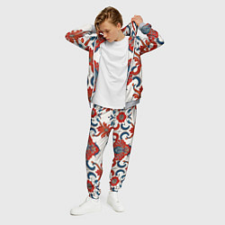 Костюм мужской Узор красно-синий на белом фоне, цвет: 3D-меланж — фото 2