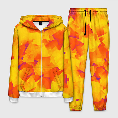 Мужской костюм Желтый калейдоскоп / 3D-Белый – фото 1