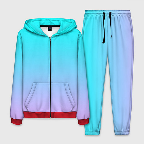 Мужской костюм Неоновые разводы градиента / 3D-Красный – фото 1