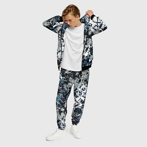 Мужской костюм Рыцари средневековья цербер и череп короля / 3D-Черный – фото 3