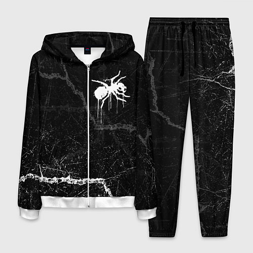 Мужской костюм The prodigy - трещины / 3D-Белый – фото 1