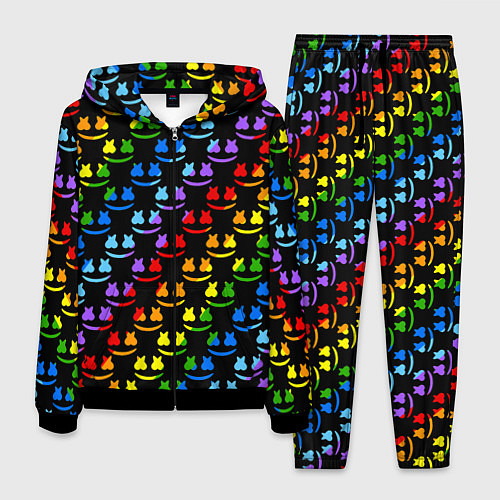 Мужской костюм Marshmello pattern neon / 3D-Черный – фото 1