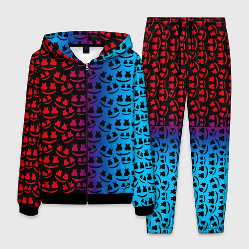 Мужской костюм Marshmello gradient / 3D-Черный – фото 1