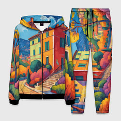 Мужской костюм Живопись яркие домики фовизм