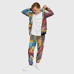 Костюм мужской Живопись яркие домики фовизм, цвет: 3D-черный — фото 2