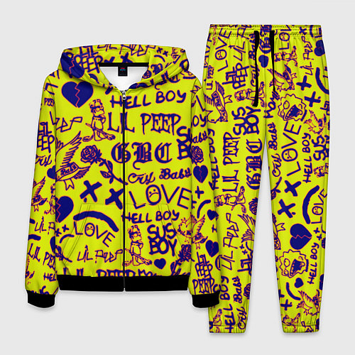 Мужской костюм Lil peep rap pattern / 3D-Черный – фото 1