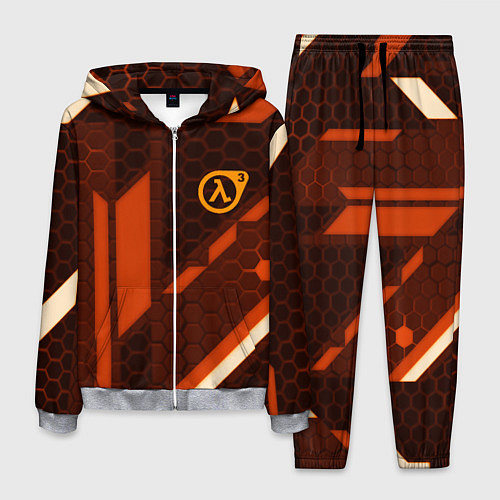 Мужской костюм Half life geometry steel metal / 3D-Меланж – фото 1