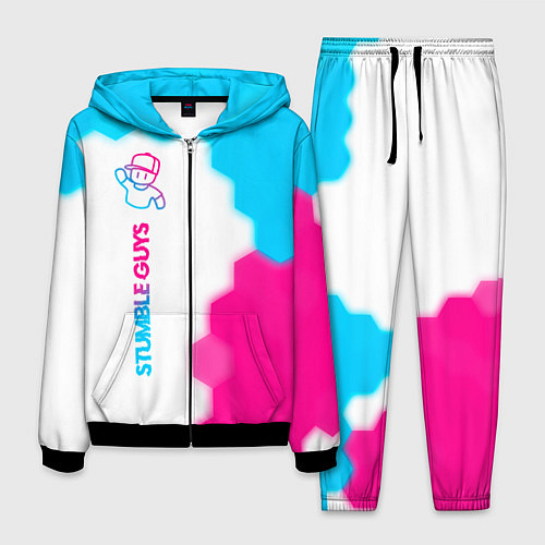 Мужской костюм Stumble Guys neon gradient style по-вертикали / 3D-Черный – фото 1