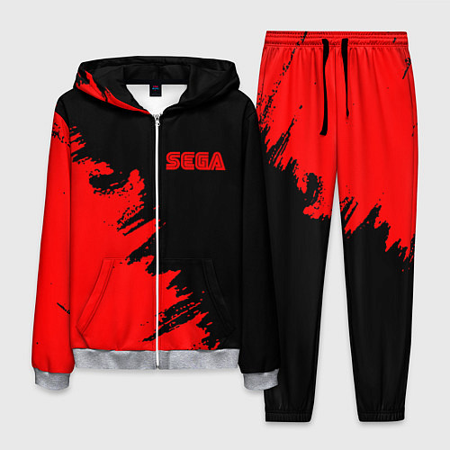 Мужской костюм SEGA краски красные / 3D-Меланж – фото 1