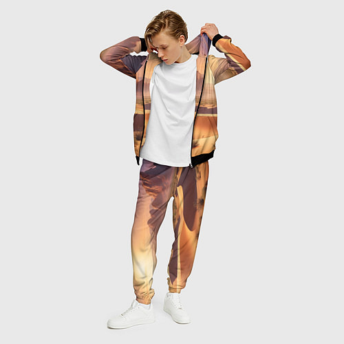 Мужской костюм Закат в жаркой пустыне / 3D-Черный – фото 3