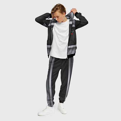 Мужской костюм Audi metal texture / 3D-Черный – фото 3