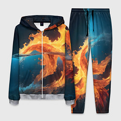 Костюм мужской Вода и огонь, цвет: 3D-меланж