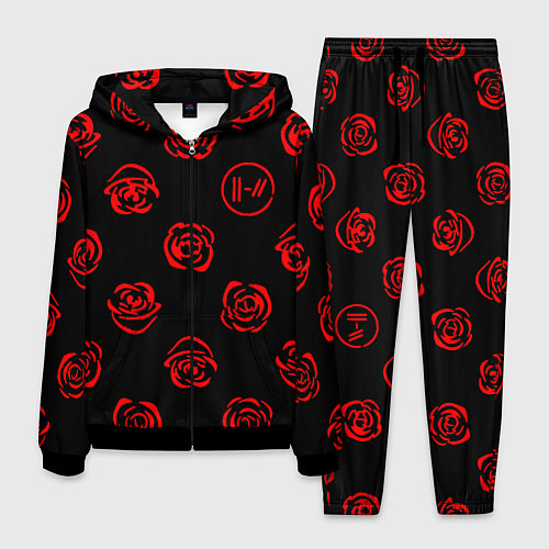 Мужской костюм Twenty one pilots rose pattern / 3D-Черный – фото 1