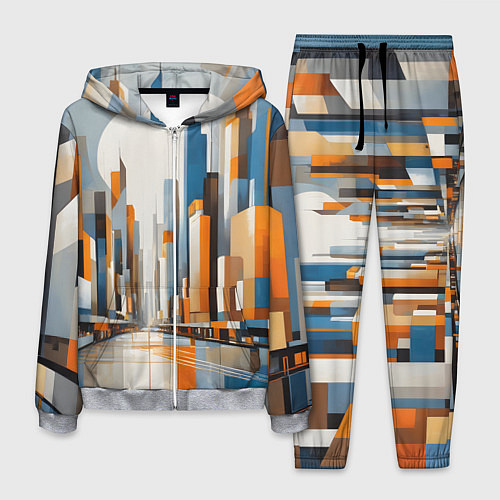 Мужской костюм Архитектура город абстракция / 3D-Меланж – фото 1