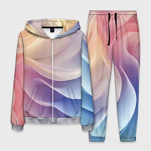 Мужской костюм Текстура с градиентом волны / 3D-Меланж – фото 1