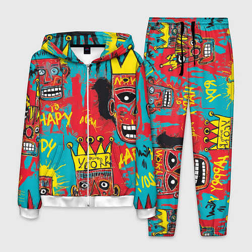 Мужской костюм Абстракция в стиле баския / 3D-Белый – фото 1