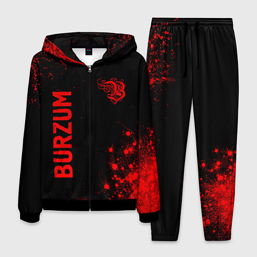 Мужской костюм Burzum - red gradient вертикально / 3D-Черный – фото 1