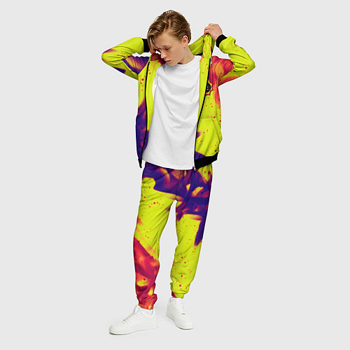 Мужской костюм Serious Sam flame yellow / 3D-Черный – фото 3